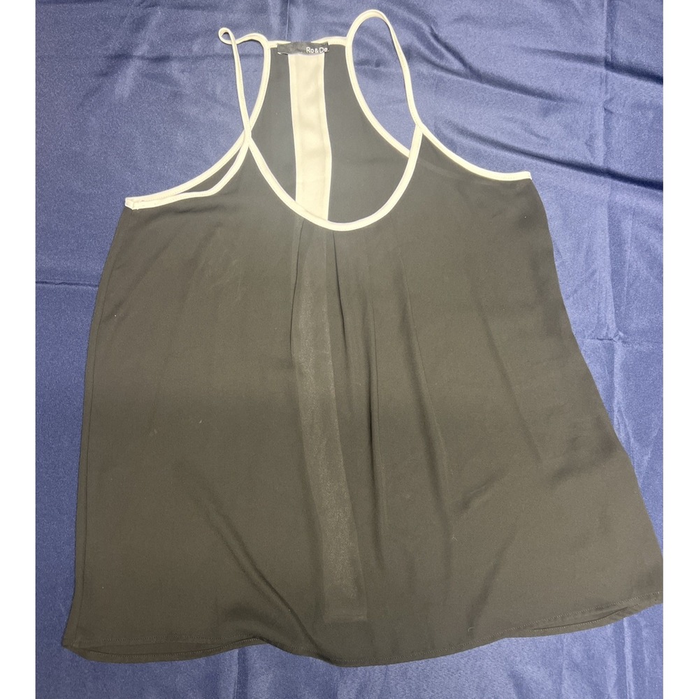 Ro & De Sleeveless Cami Top Black White Size M Medium